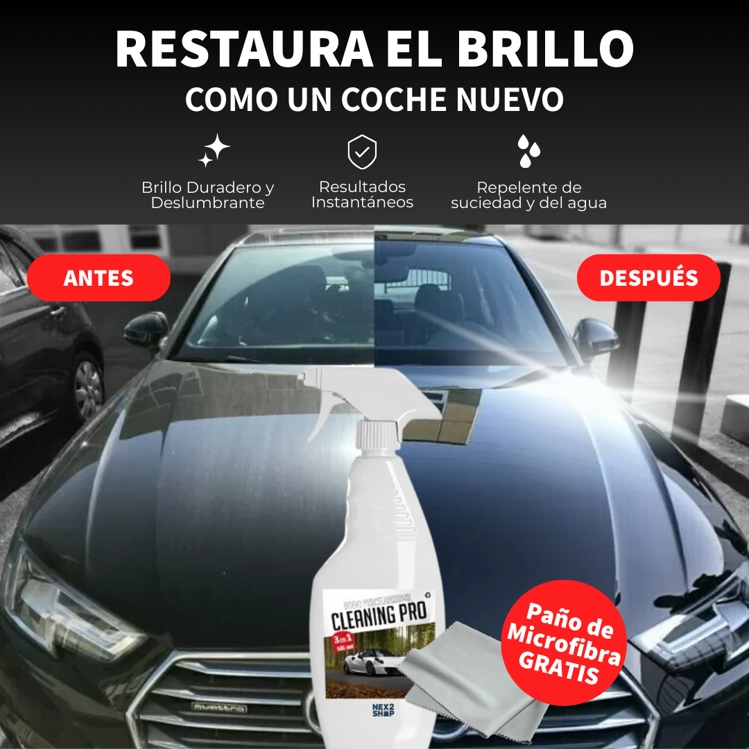 Cleaning Pro™ 3 en 1 - Tratamiento Porcelanizador y Restaurador para Carros
