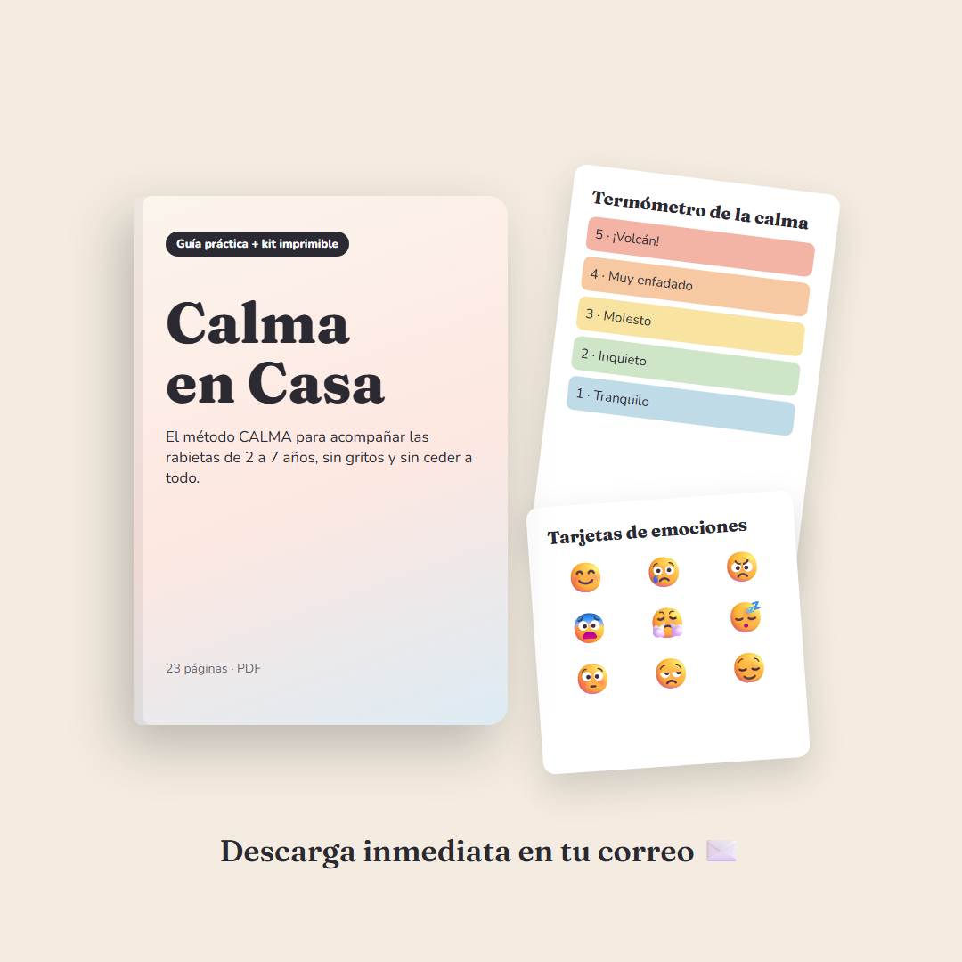 Calma en Casa: guía PDF y kit imprimible para rabietas