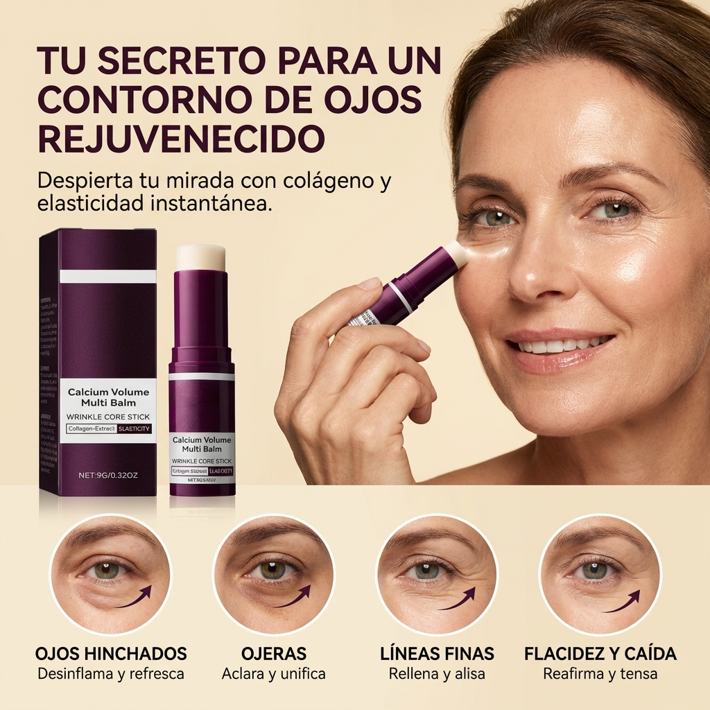 Bálsamo Antiedad de Calcio · Antiarrugas + Ojeras + Firmeza