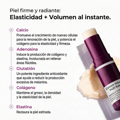 Bálsamo Antiedad de Calcio · Antiarrugas + Ojeras + Firmeza
