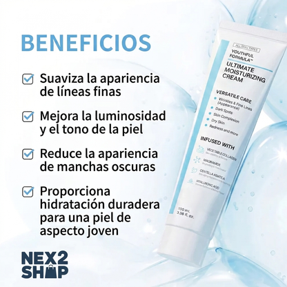 Crema Facial Hidratante Coreana — Fórmula Rejuvenecedora 1+1 GRATIS
