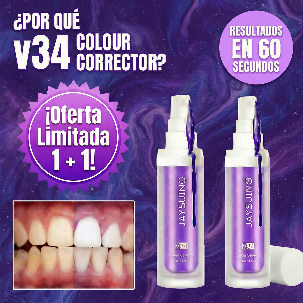 Blanqueador Dental v34 Colour Corrector / Promoción 1 + 1 Limitada